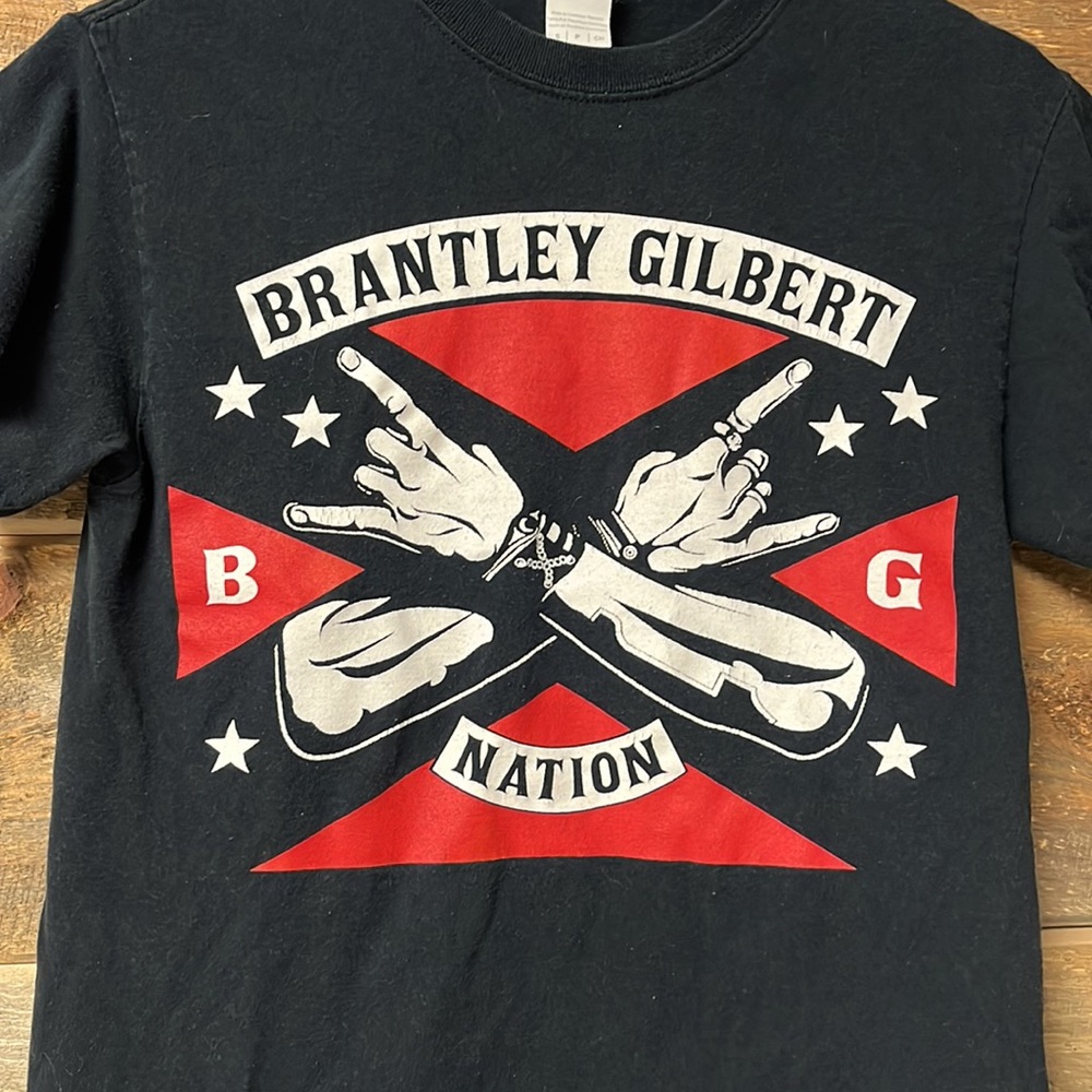 Brantley Gilbert BG Nation Black Tee Shirt Size Small - Picture 2 of 8
